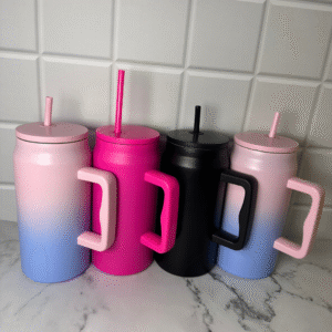 1500 ml Stainless Steel Large Travel Tumbler with Handle and Leak proof Lid & Straw (only black)