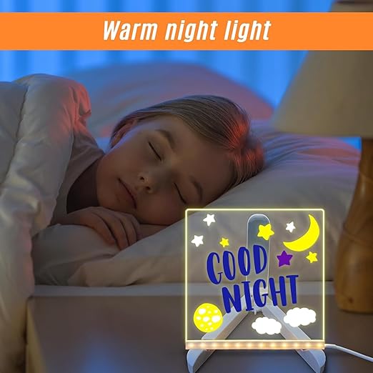 3D Acrylic Glowing LED Message Board with 12 pens (15*15 cm) - Image 8