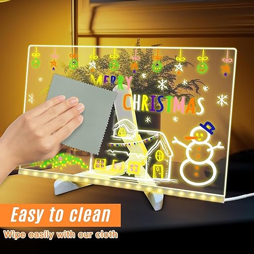 3D Acrylic Glowing LED Message Board with 12 pens (20*30 cm) - Image 5