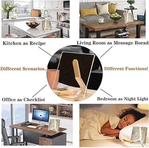 3D Acrylic Glowing LED Message Board with 12 pens (20*20 cm) - Image 7