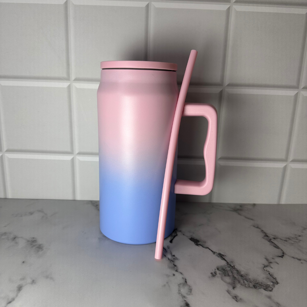 1500 ml Stainless Steel Large Travel Tumbler with Handle and Leak proof Lid & Straw (only black) - Image 5