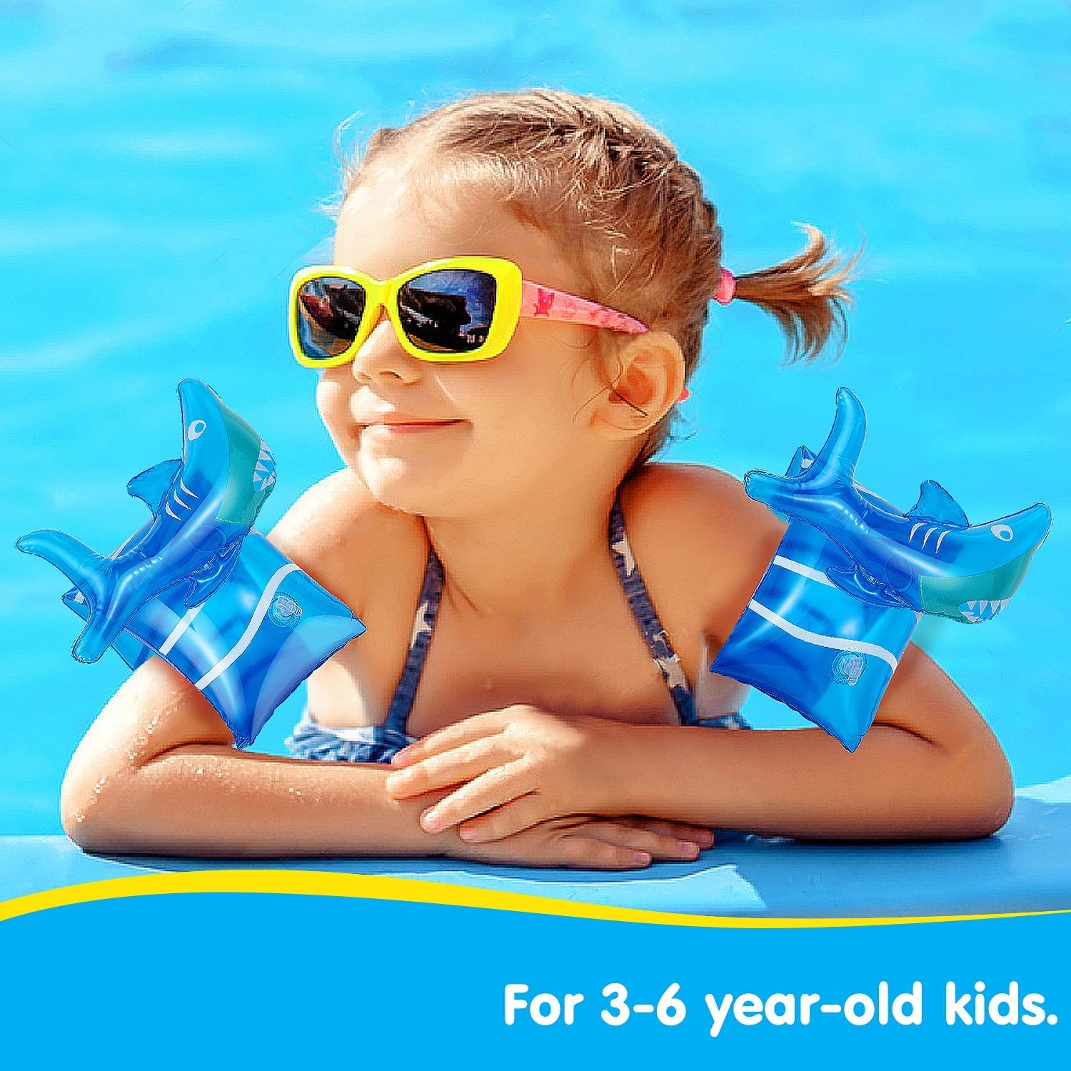 Inflatable Arm Swimming Floats Bands for Children and Adults Eather Swimming arm Float mix (pack of1) - Image 2