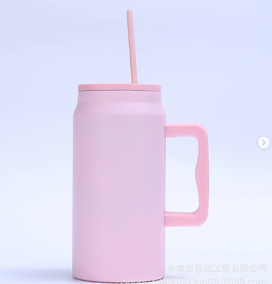 1500 ml Stainless Steel Large Travel Tumbler with Handle and Leak proof Lid & Straw (only black) - Image 9