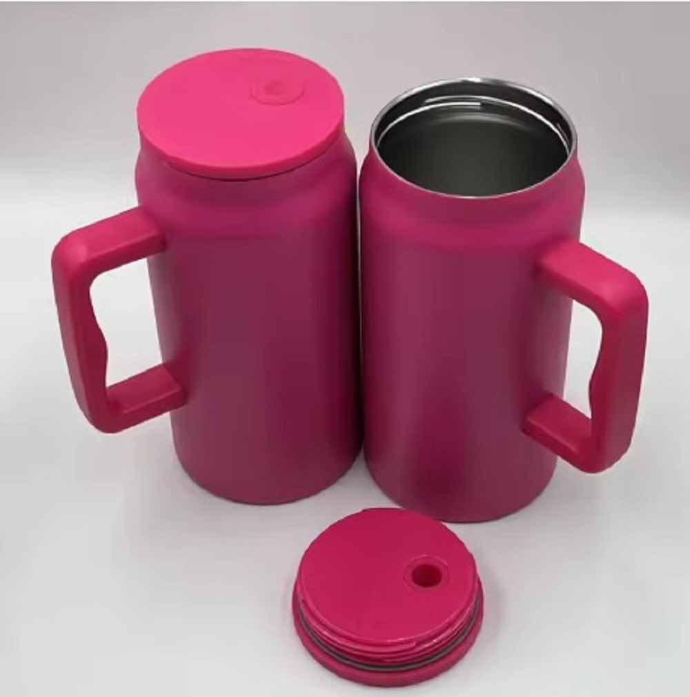 1500 ml Stainless Steel Large Travel Tumbler with Handle and Leak proof Lid & Straw (only black) - Image 10