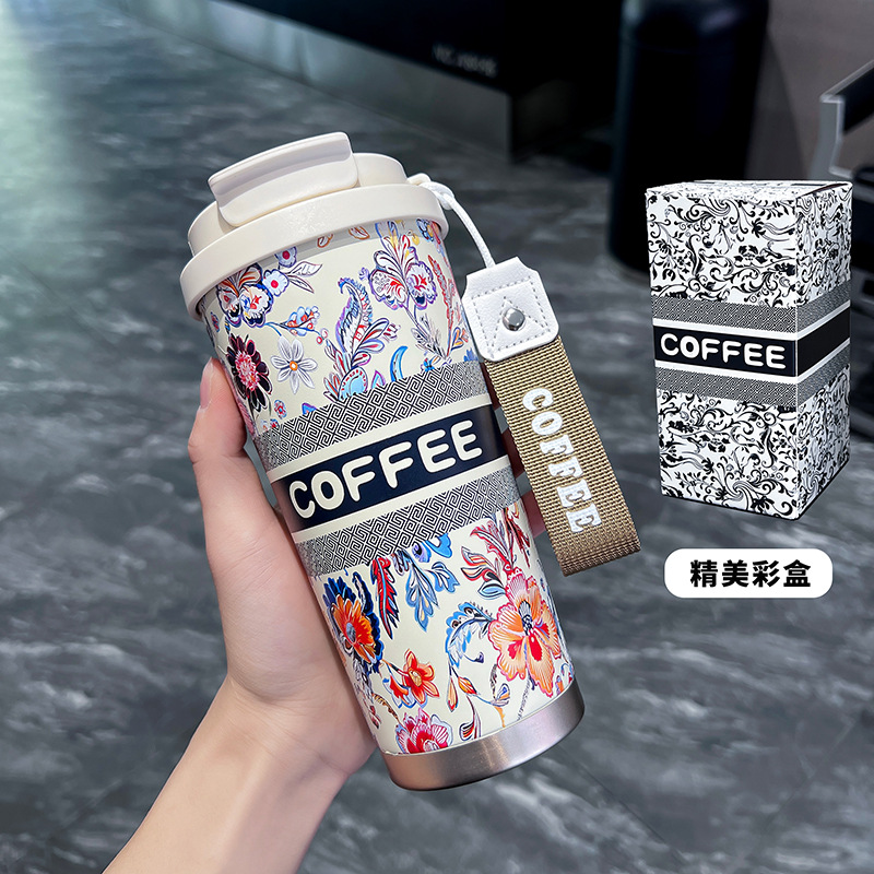 Stainless Steel Coffee Travel Sipper with Straw & Flip Lid (550 ML) - Image 9