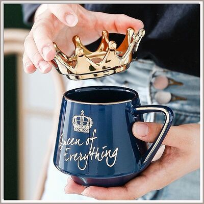 Queen of Everything Mug with Golden Crown & Spoon 350ml(mix color only) - Image 10