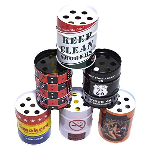Aluminum Oil Drum Can Barrel Shaped Cigarette Cigar Ashtray 1pc- Mix - Image 3