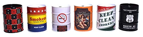 Aluminum Oil Drum Can Barrel Shaped Cigarette Cigar Ashtray 1pc- Mix - Image 2