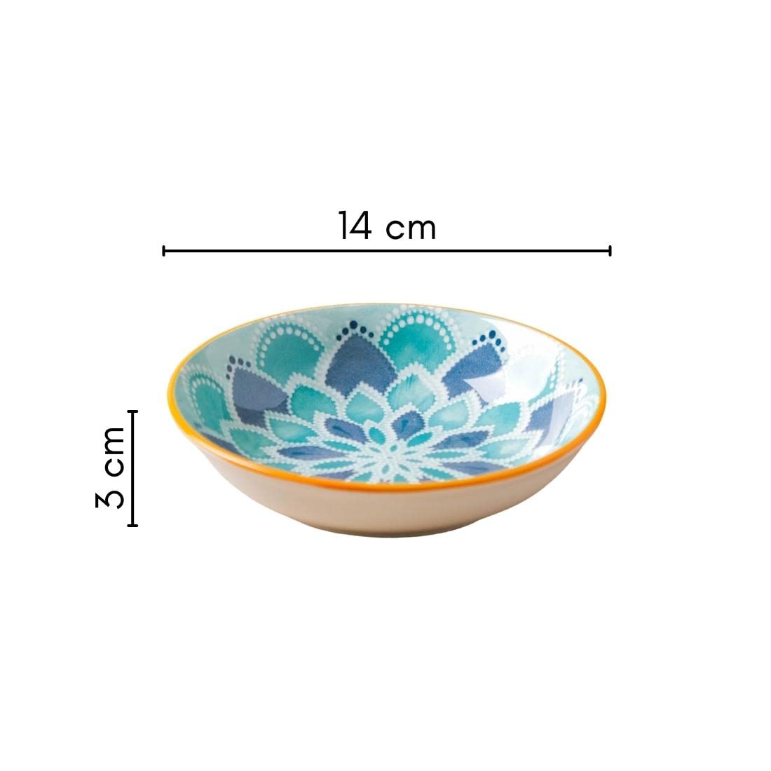 Ceramic Round Snack Plate Set of 4 - Image 7