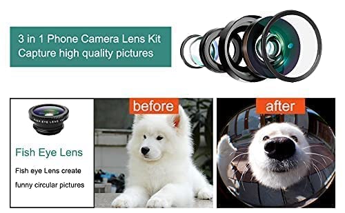 3 in 1 Set Mobile Professional HD Camera Lens with Clip Holder for All Smartphones (Multicolor) - Image 4