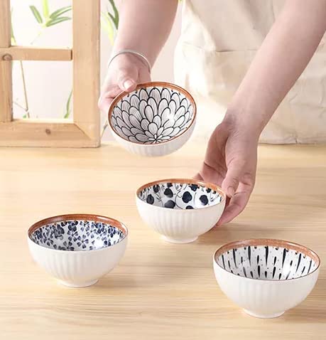 Japanese Style Ceramic Bowls Set of 4 (120 ml each) - Image 2
