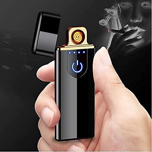 USB Rechargeable Smart Fingerprint Sensor Smoking Lighter with Indicator Light
