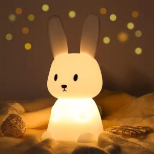 Silicone Sitting Bunny Rechargeable LED Night Lamp