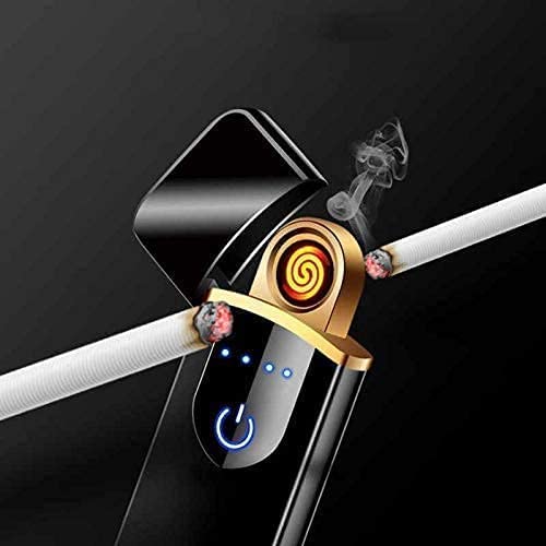 USB Rechargeable Smart Fingerprint Sensor Smoking Lighter with Indicator Light - Image 5