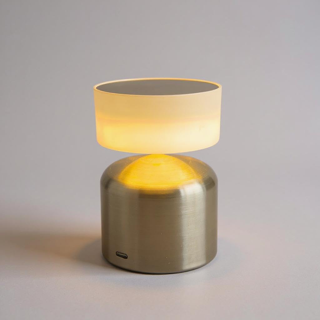 3 Colour Touch Control USB Charging Decorative Metal Modern Golden Table Lamp - Image 4