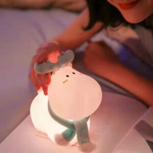 Silicone Color Changing Reindeer Night Lamp for Kids