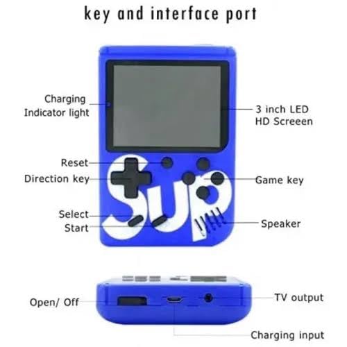 Rechargeable Pocket Size Video Game for Kids SUP 400 in 1 Retro Game Without Remote (mix color only) - Image 5