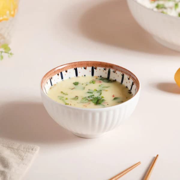 Japanese Style Ceramic Bowls Set of 4 (120 ml each) - Image 5