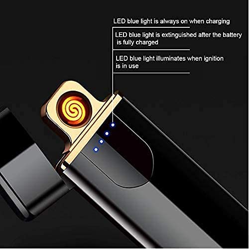 USB Rechargeable Smart Fingerprint Sensor Smoking Lighter with Indicator Light - Image 6