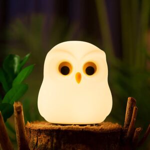 LED Color Changing Soft Silicone Cute Owl Kids Night Lamp