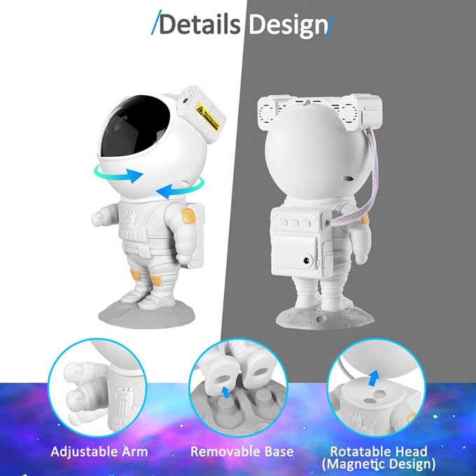 Astronaut Galaxy Projector with Remote Control - 360° Adjustable - Image 5