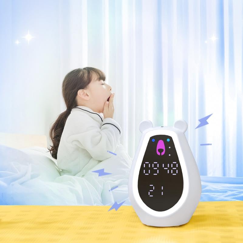 Adorable Bear Alarm Clock with Digital Mirror & Gesture Sensing Makeup Light – Snooze Mode(mix color only) - Image 5