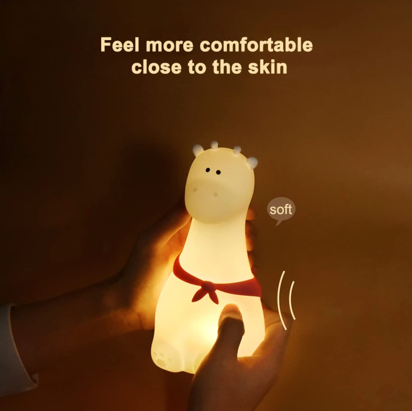 Silicone Rechargeable Giraffe night Lamps for kids Multicolor - Image 4