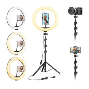 10-Inch LED Ring Light with 7 Ft.Adjustable Tripod Stand