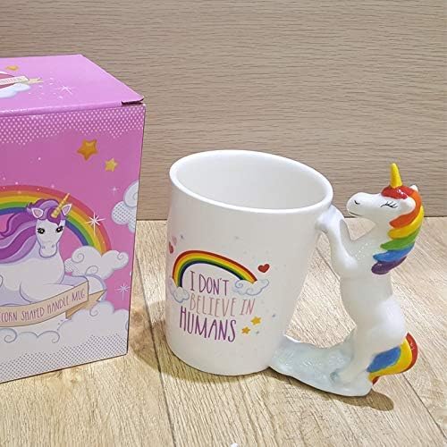 3D Unicorn handle ceramic coffee mug 380 ml - Image 2