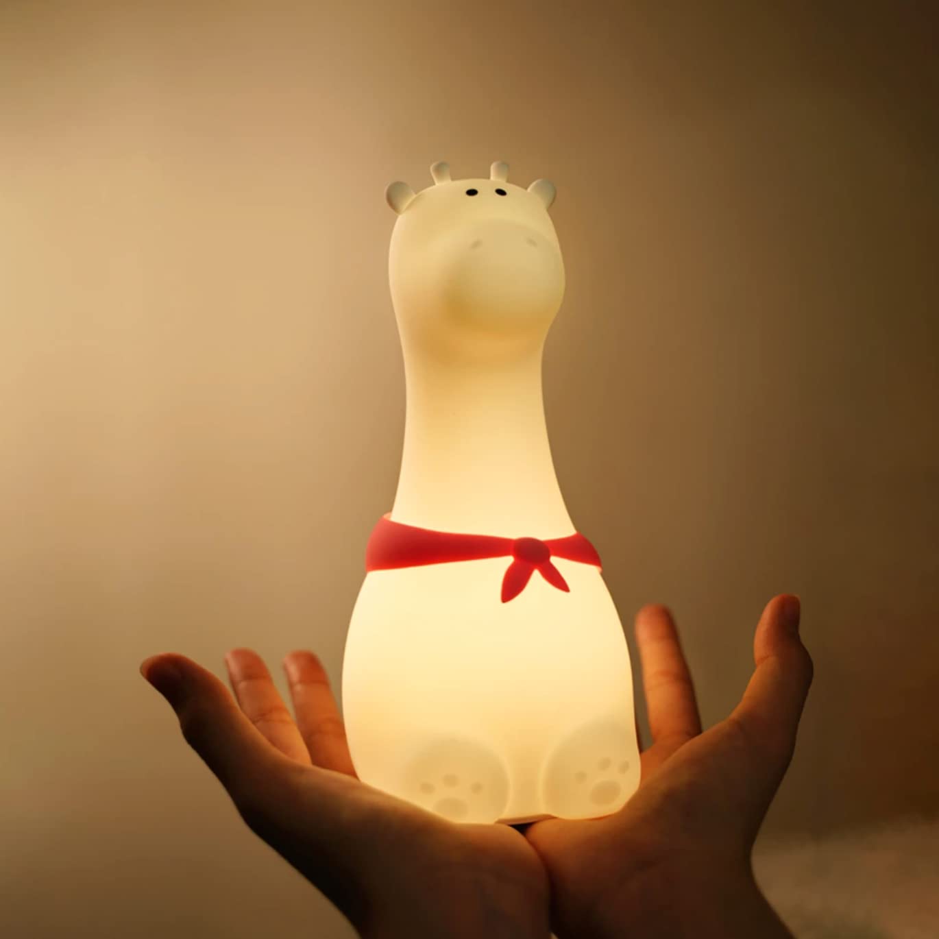 Silicone Rechargeable Giraffe night Lamps for kids Multicolor