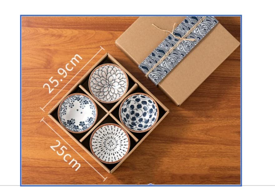 Japanese Style Ceramic Bowls Set of 4 (120 ml each) - Image 10