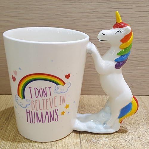 3D Unicorn handle ceramic coffee mug 380 ml - Image 9