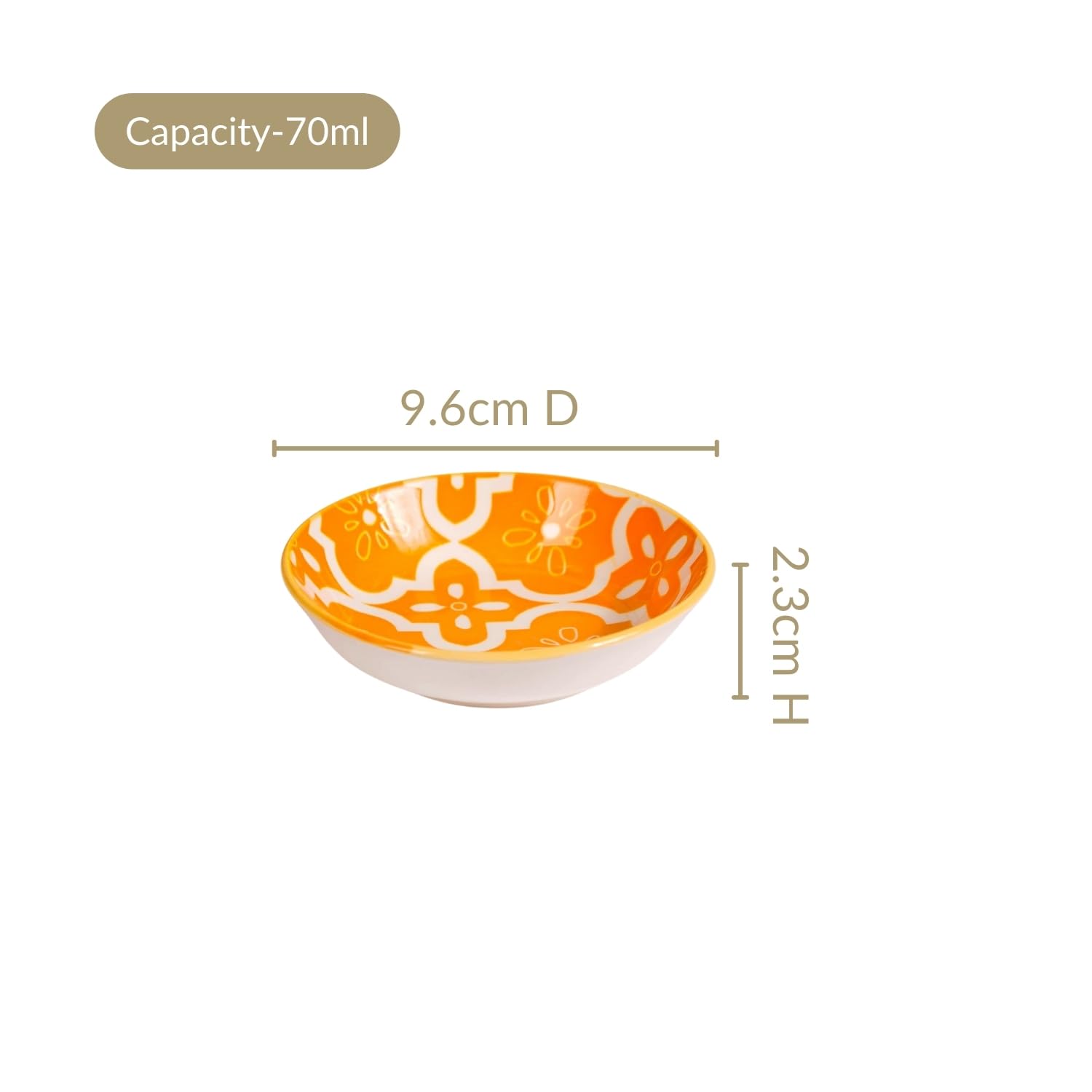 Mix design Set of 8 Small Ceramic Plates (70ml) - Image 7