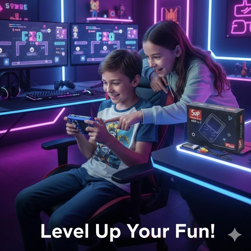 Rechargeable Pocket Size Video Game for Kids SUP 400 in 1 Retro Game Without Remote (mix color only) - Image 2