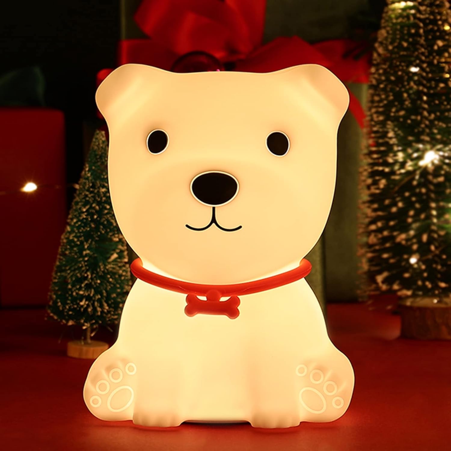 Rechargeable Silicone Dog Night Lamp for Kids