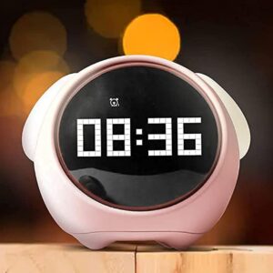 Emoji Digital Alarm Clock for Heavy Sleepers, ABS Plastic Touch to Wake with Snooze, Adjustable Brightness, Temperature Display, Valentine’s Day Gift for Couples, Girlfriend & Boyfriend(mix color only)