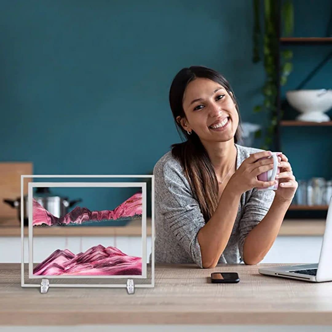 3D Moving Sand Art Picture Glass Liquid Painting(12 inch random color only) - Image 4