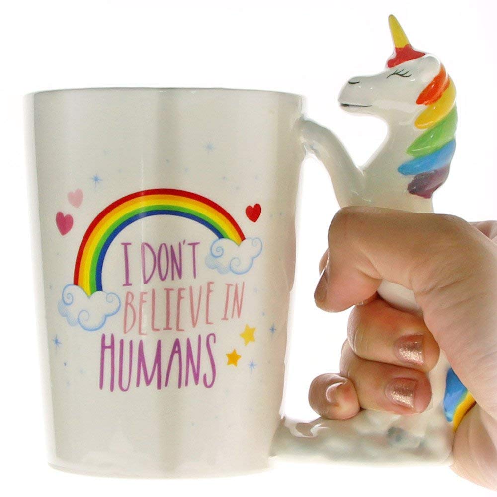 3D Unicorn handle ceramic coffee mug 380 ml - Image 3