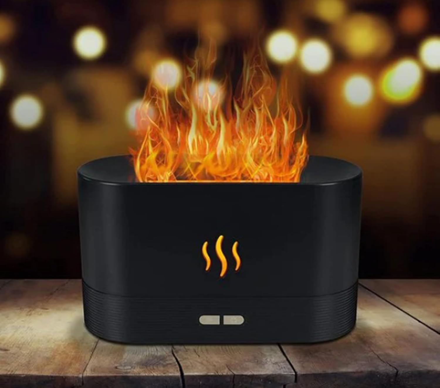 Fire Flame Aromatherapy Humidifier for Home | Ultrasonic Essential Oil Aroma Diffuser with Multi-Colour LED