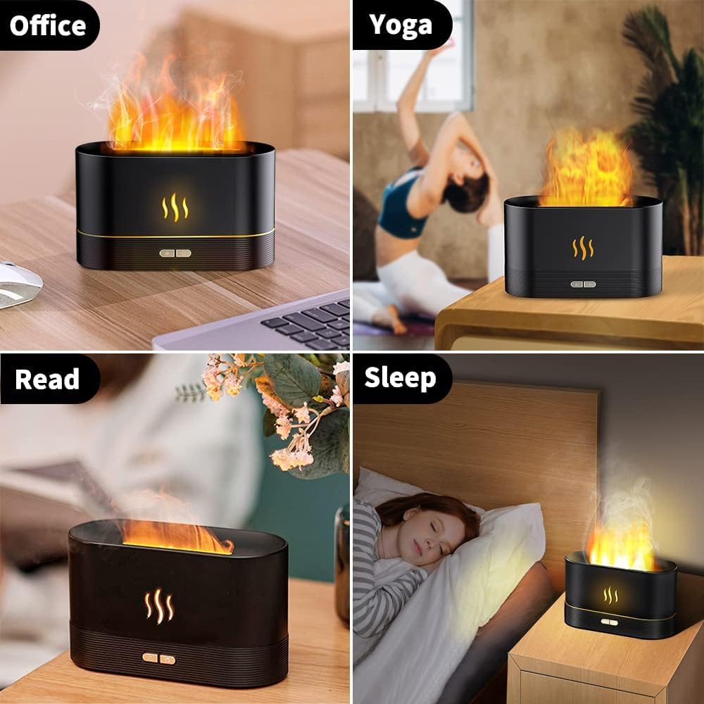 Fire Flame Aromatherapy Humidifier for Home | Ultrasonic Essential Oil Aroma Diffuser with Multi-Colour LED - Image 10