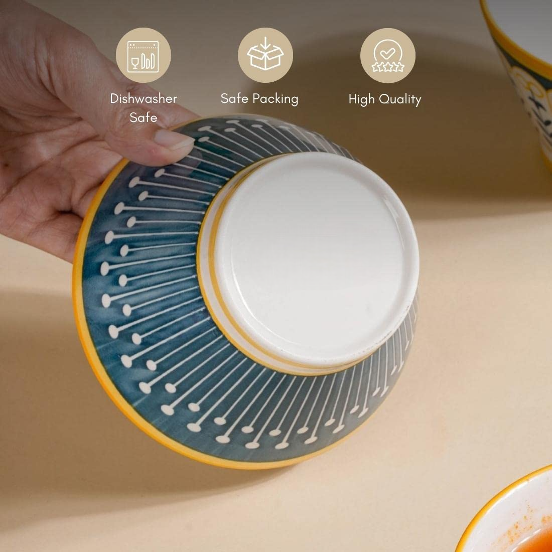 Ceramic Ramen Bowls Set of 6 (350 ml each) - Image 2