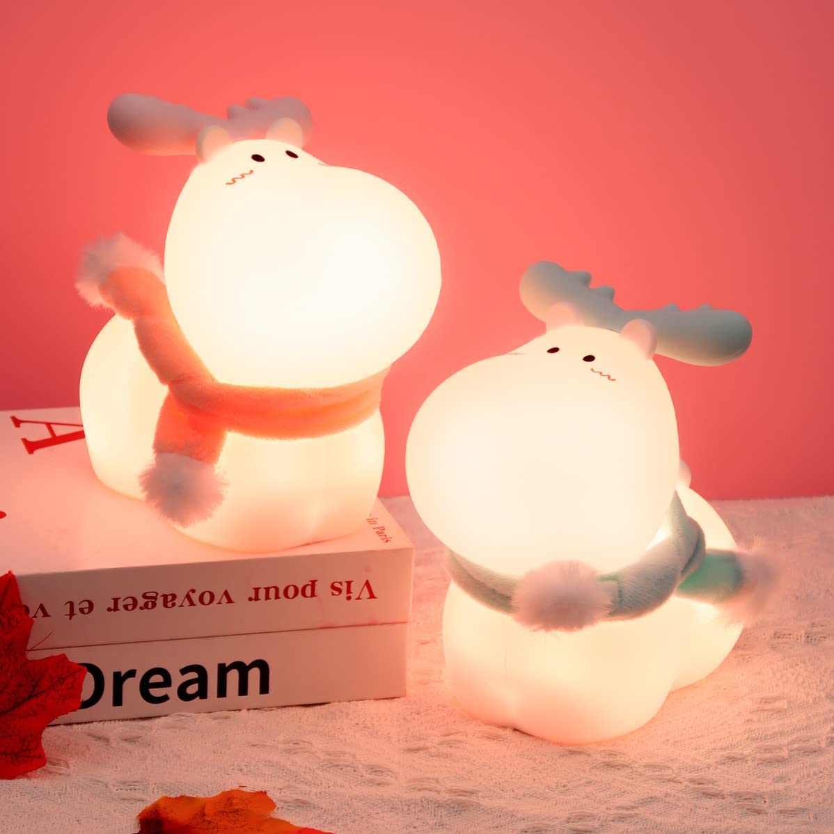 Silicone Color Changing Reindeer Night Lamp for Kids - Image 2