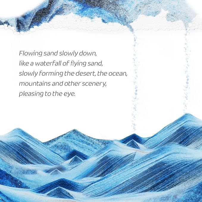 3D Moving Sand Art Round Glass Liquid Picture (10 inch mix color only) - Image 8