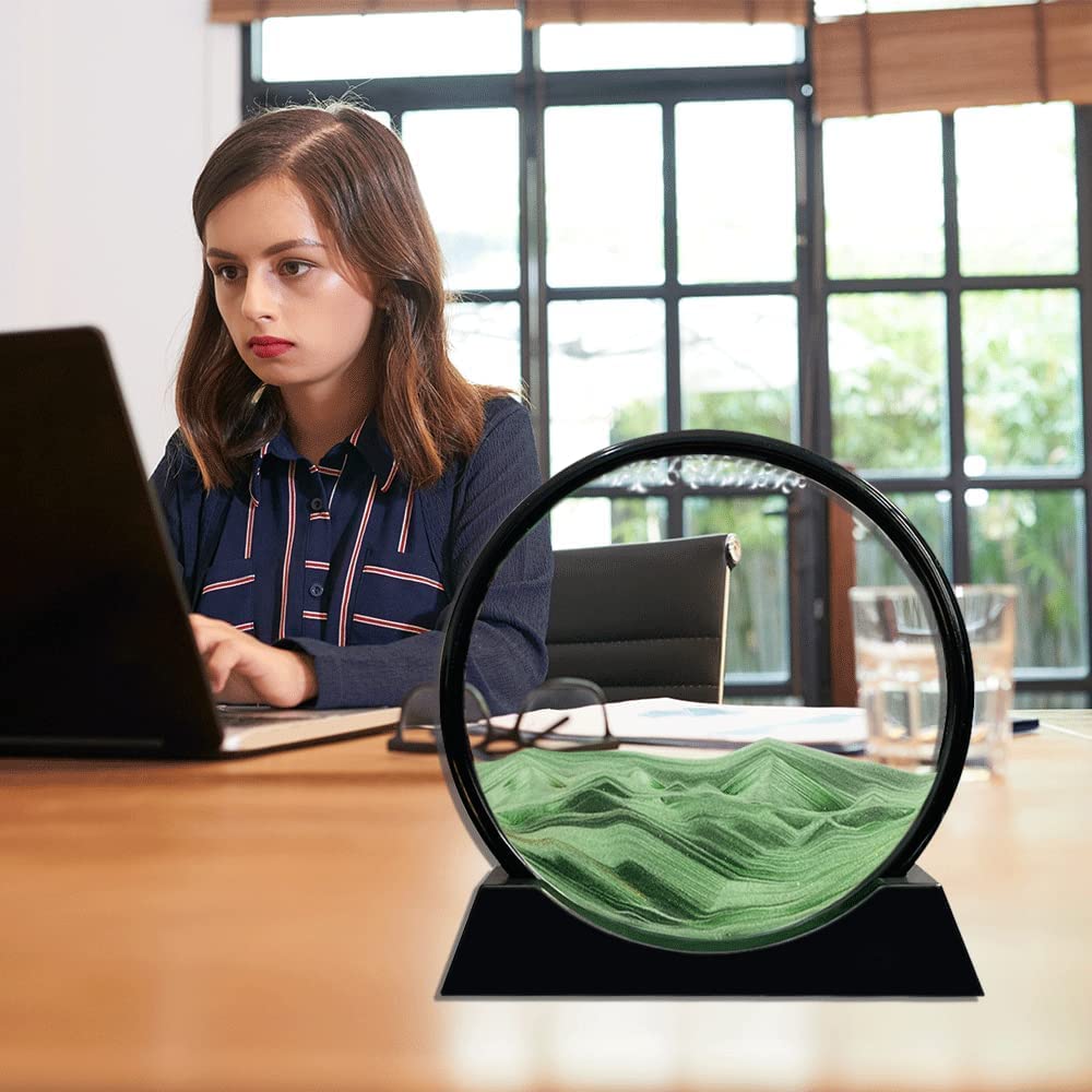 3D Moving Sand Art Round Glass Liquid Picture (10 inch mix color only) - Image 6