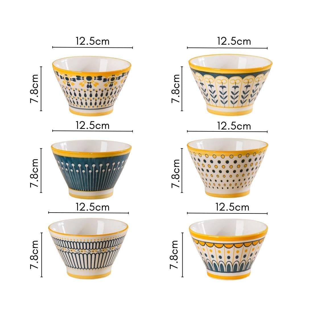 Ceramic Ramen Bowls Set of 6 (350 ml each) - Image 6