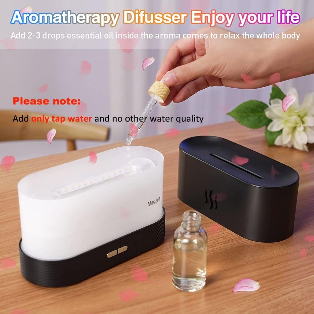 Fire Flame Aromatherapy Humidifier for Home | Ultrasonic Essential Oil Aroma Diffuser with Multi-Colour LED - Image 3