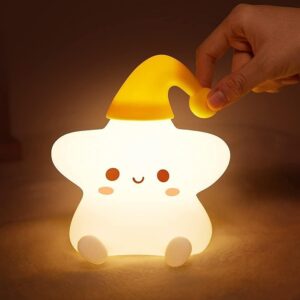 7 Color Changing Silicone Star Night Light for Kids Bedroom and Gifting