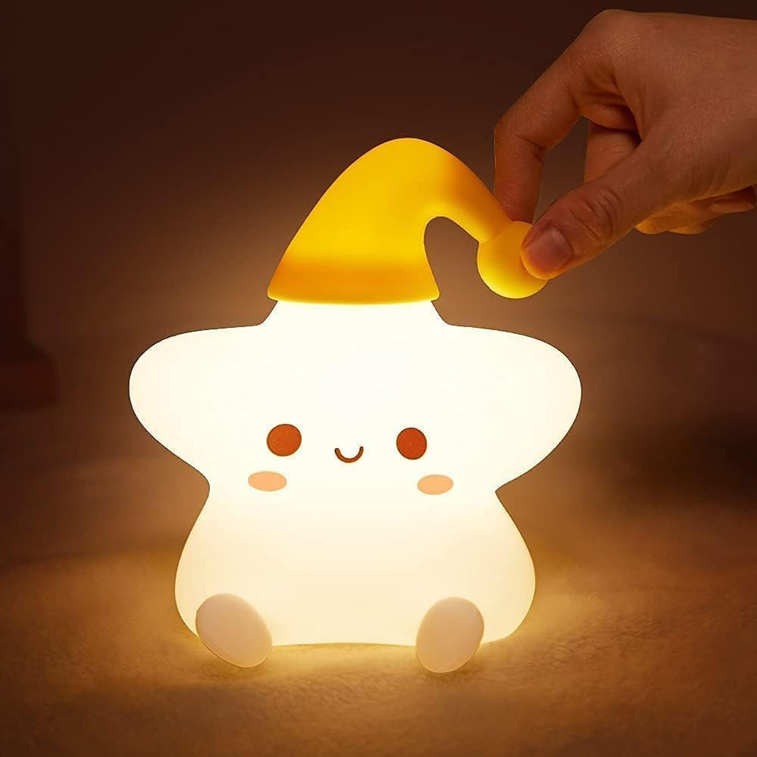 7 Color Changing Silicone Star Night Light for Kids Bedroom and Gifting