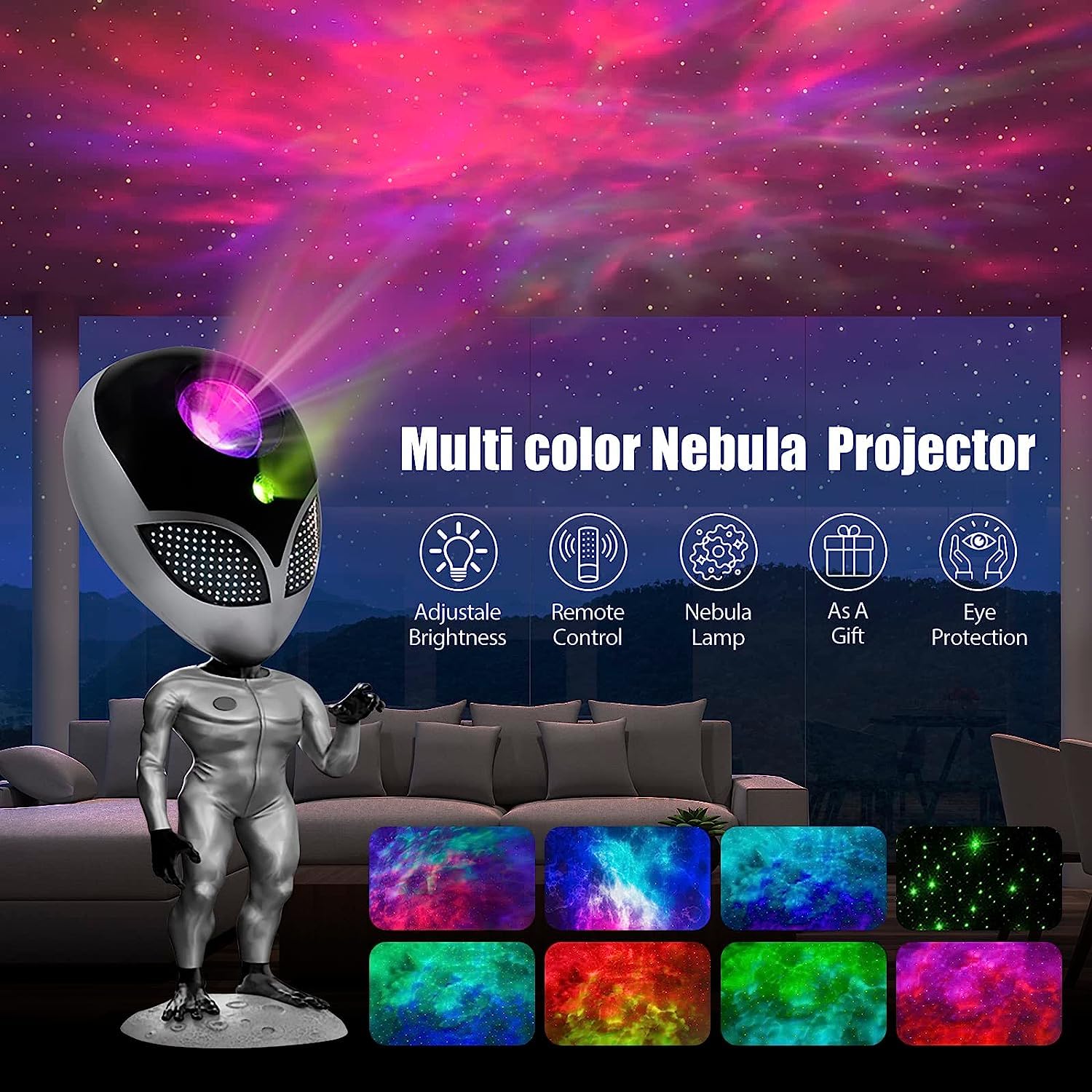 Talking Alien Galaxy Projector with Remote & Talking Tom Feature - Image 9