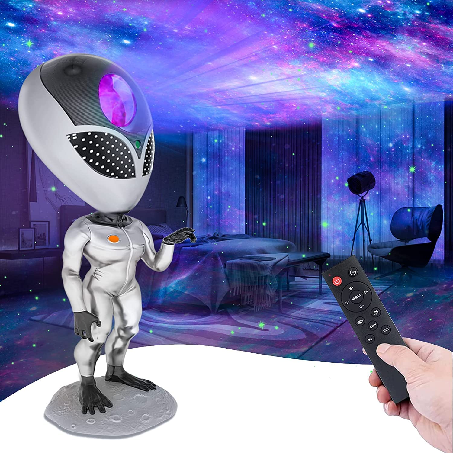 Talking Alien Galaxy Projector with Remote & Talking Tom Feature